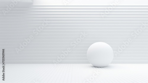 Minimalistic Clean White Background with 3D Light AI Generated