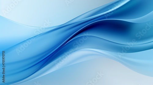 Smooth Blue Curve Design on Abstract Background AI Generated