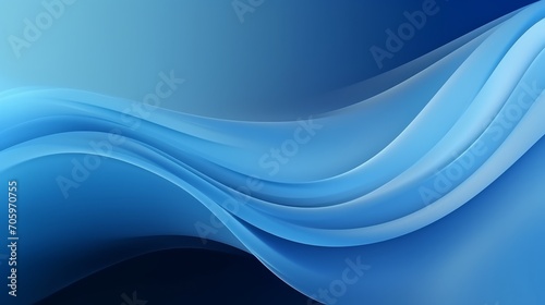 Smooth Blue Curve Design on Abstract Background AI Generated