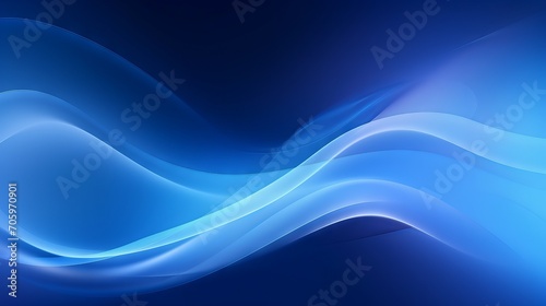 Abstract Blue Background with Dynamic Light Effect AI Generated