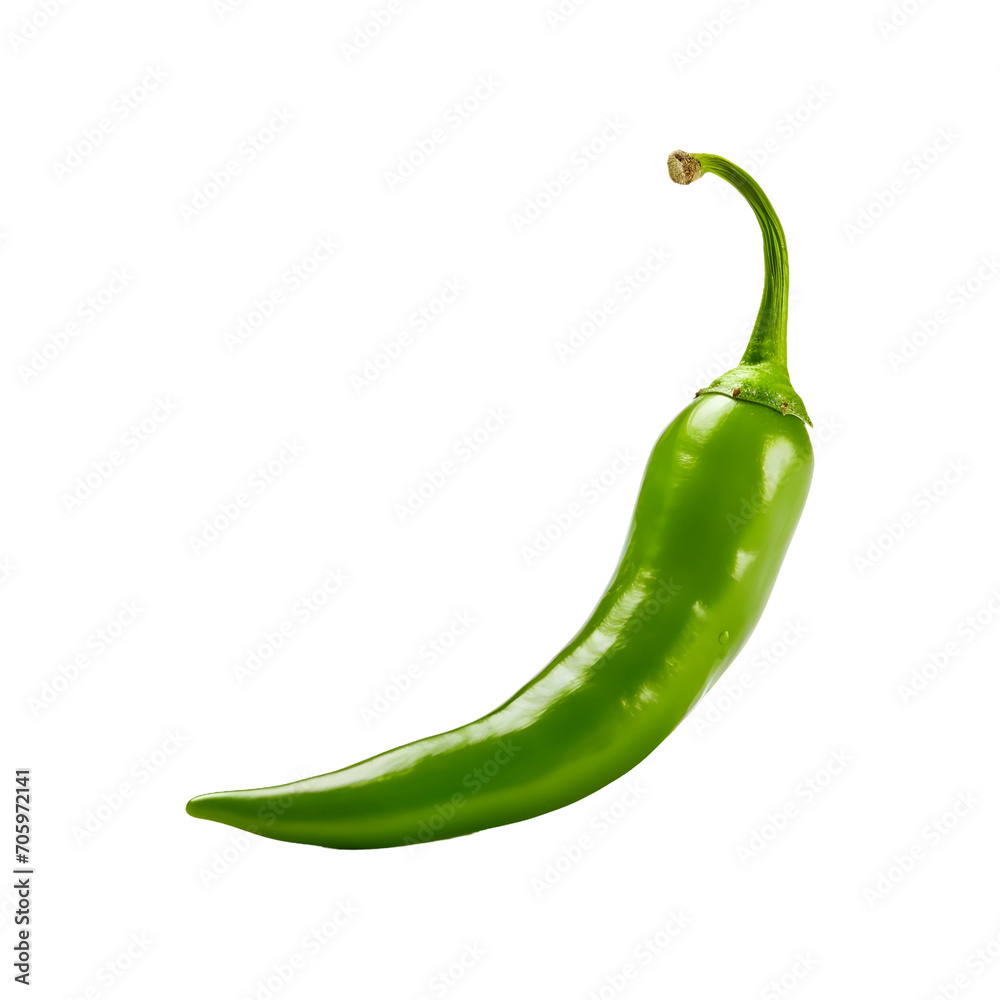 Green chili, Serrano, jalapeno pepper, isolated on white background, PNG Cutout Green chili, Serrano, jalapeno pepper, isolated on white background, PNG Cutout