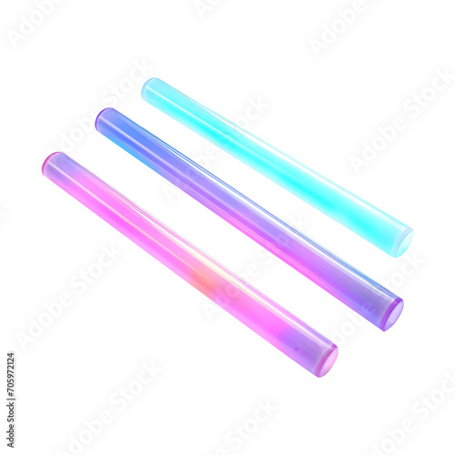 GLOW STICKS isolated on white and transparent background