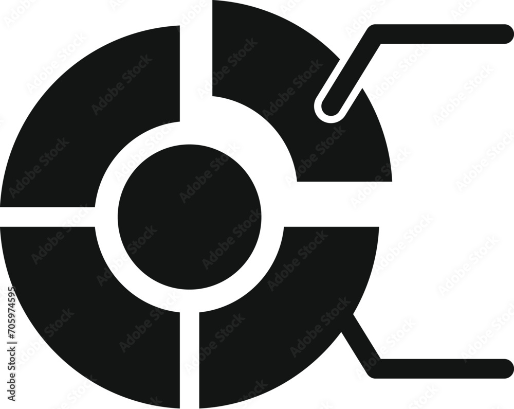 Grow pie chart icon simple vector. Service finance. Dark merger fusion Grow pie chart icon simple vector. Service finance. Dark merger fusion