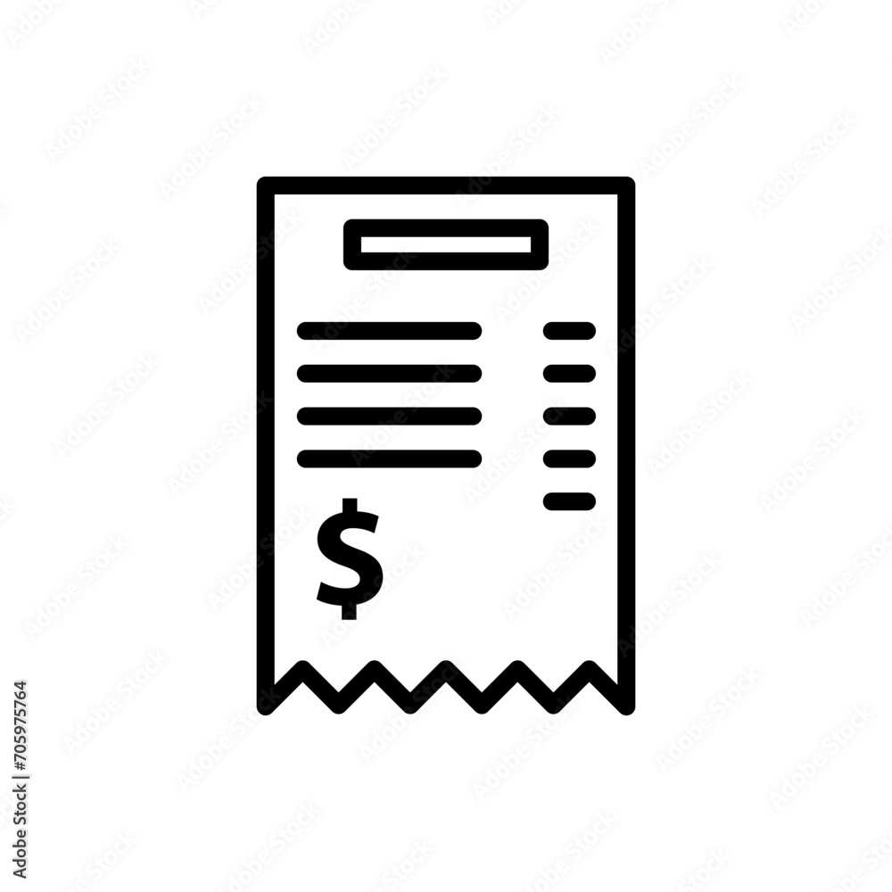 Invoice, bill icon suitable for info graphics, websites and print media and interfaces. Invoice, bill icon suitable for info graphics, websites and print media and interfaces.