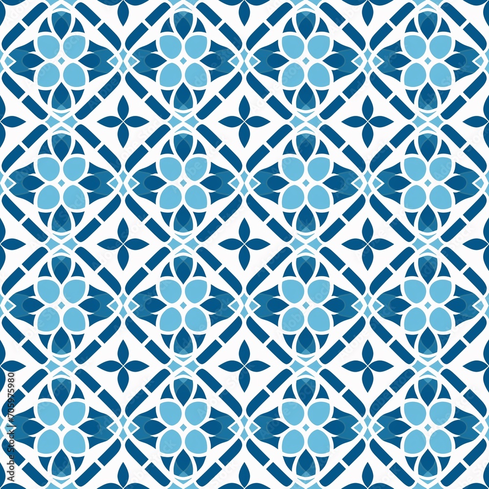 Fototapeta premium arabic style Seamless mosaic tile pattern