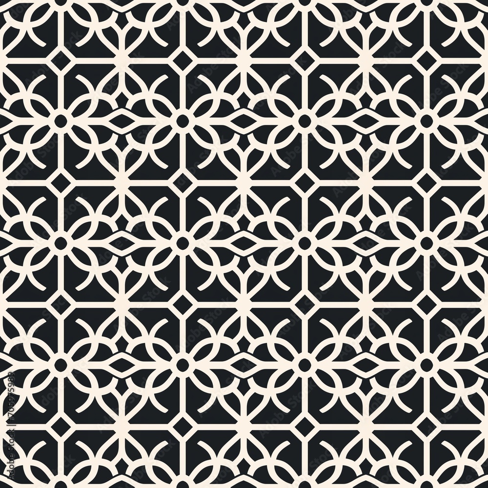 Fototapeta premium arabic style Seamless mosaic tile pattern