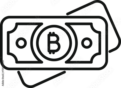 Digital money cash icon outline vector. Culture direct. Service merger fusion