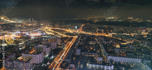night panorama of the city of Moscow © zeleniy9