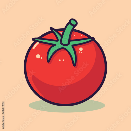 fresh tomato vegetable icon illutration