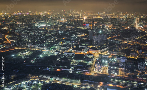 night panorama of the city of Moscow