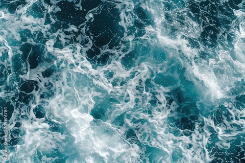 Seawater with sea foam as seamless background © Didikidiw61447