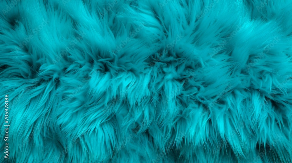Close up of vibrant blue fur texture with various shades of turquoise. Dyed animal fur. Concept is Softness, Comfort and Luxury. Can be used as Background, Fashion, Textile, Interior Design Close up of vibrant blue fur texture with various shades of turquoise. Dyed animal fur. Concept is Softness, Comfort and Luxury. Can be used as Background, Fashion, Textile, Interior Design