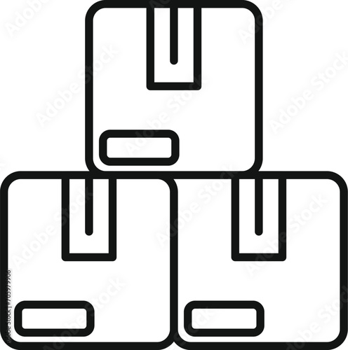Stock warehouse parcel icon outline vector. Customer direct. Service dark