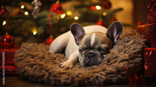 Dreaming of a Barky Christmas: A Puppy’s Holiday Slumber photo