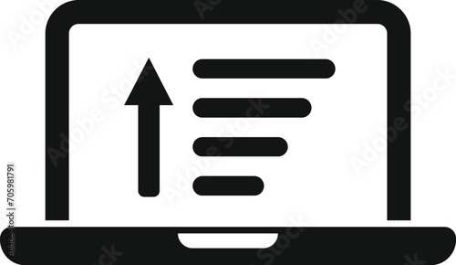 Laptop content filter icon simple vector. Creative input. Network smart