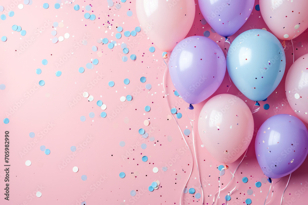 Color Balloons Birthday Invitation Background Color Balloons Birthday Invitation Background