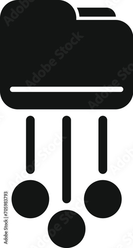 Folder online access icon simple vector. Content filter. Online internet media