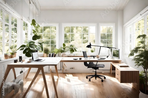 modern living room with table
