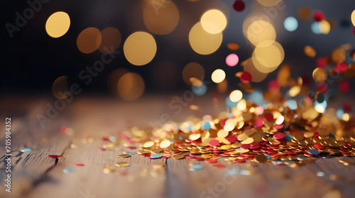 background with multicolored confetti festive celebrations