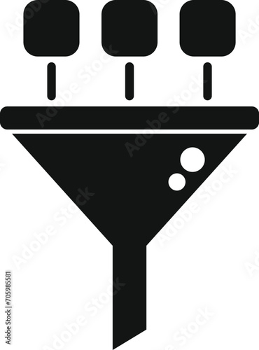 Content funnel online icon simple vector. Safety internet. Online digital media