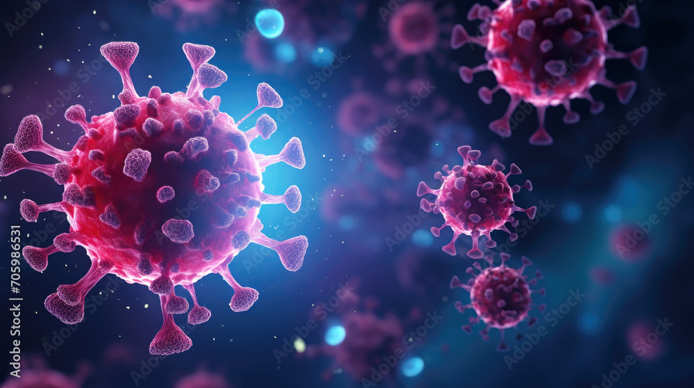 Corona Virus Microscopic View Background Corona Virus Microscopic View Background