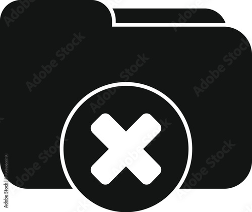 Restricted folder access icon simple vector. Content filter. Strain flow