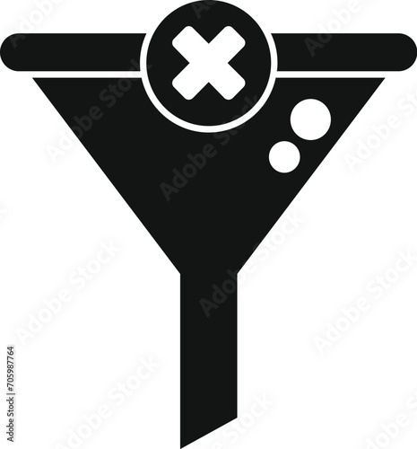 Turn off content filter icon simple vector. Security level. Sand time media