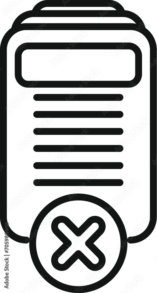 Restricted content icon outline vector. Data cloud process. Conduit online Restricted content icon outline vector. Data cloud process. Conduit online