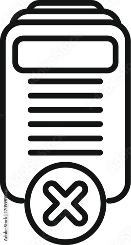 Restricted content icon outline vector. Data cloud process. Conduit online