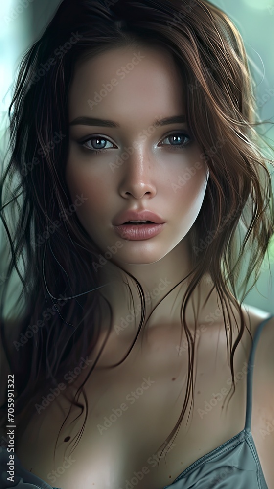 a demoness in Eden, wearing a crop top, photorealistic - generative ai a demoness in Eden, wearing a crop top, photorealistic - generative ai