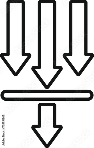 Download strain flow icon outline vector. Dark conduit. Safety data server