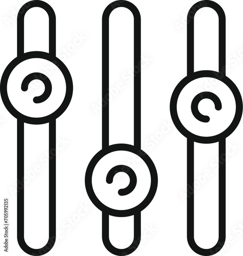 Clever content filter icon outline vector. Internet funnel. Creative input