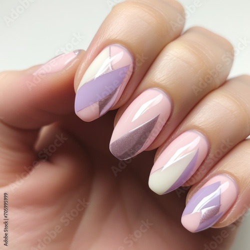 Elegant nails and trendy manicure showcase beauty  sophistication  and creativity in modern nail art  offering a glimpse into the world of stylish and meticulously adorned fingertips.