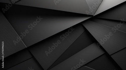 Black or dark grey 3d geometric graphic texture design background. Generate AI photo