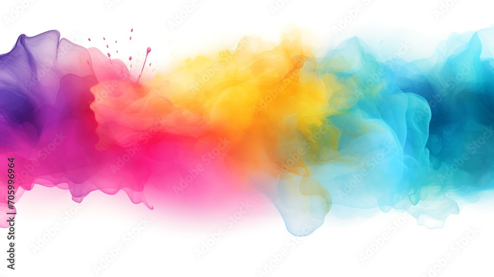 Rainbow Watercolor Banner Background on White
Rainbow Watercolor Banner Background on White