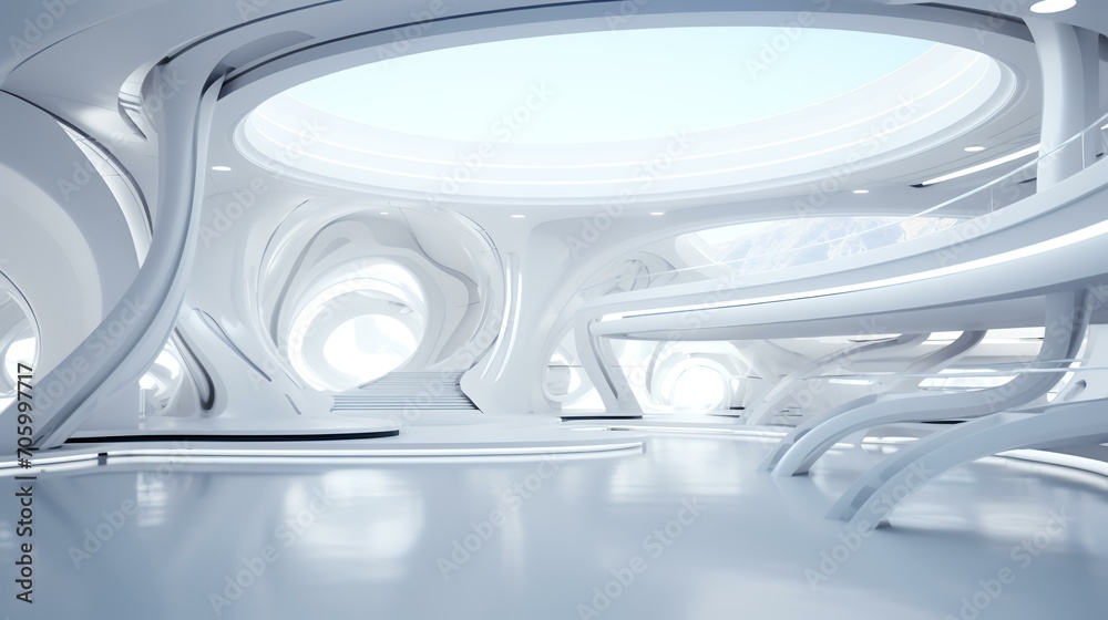 White Futuristic Background - 8K/4K Photorealistic

