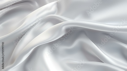 White Gray Satin Texture with a Silver Sheen

