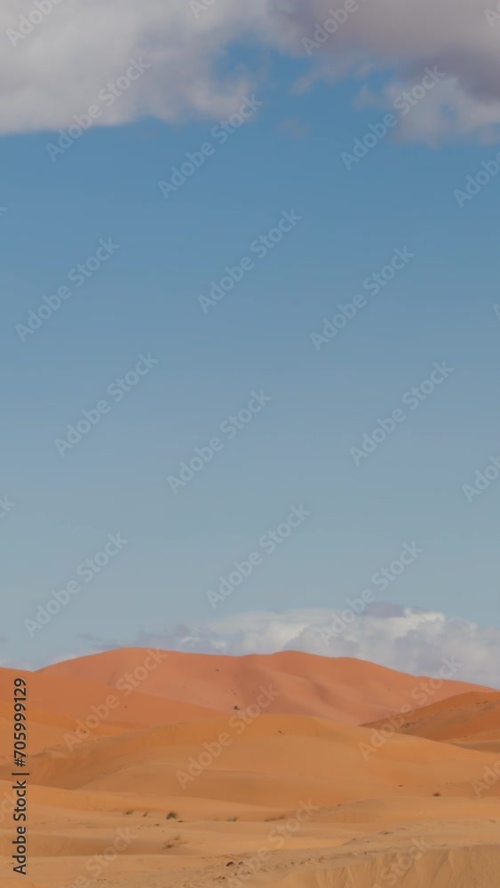 dunes in sahara desert, morocco in vertical dunes in sahara desert, morocco in vertical