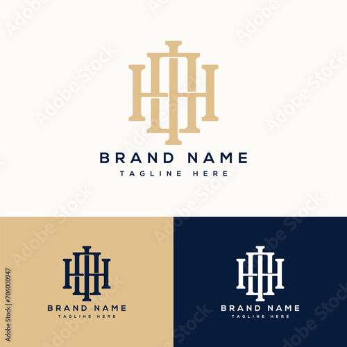 Luxury HOI HIO OHI IOH IHO Initial Letter Logo Template with Elegant and Unique Clothing Brand Monogram Logo Design for Business (ID: 706000947)