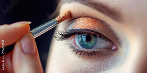 Makeup artist applies eye s...