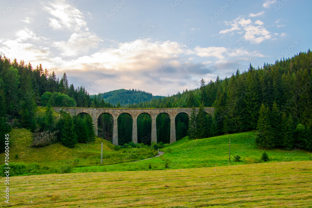 Chmaros Viaduct near Telgart in Slovakia