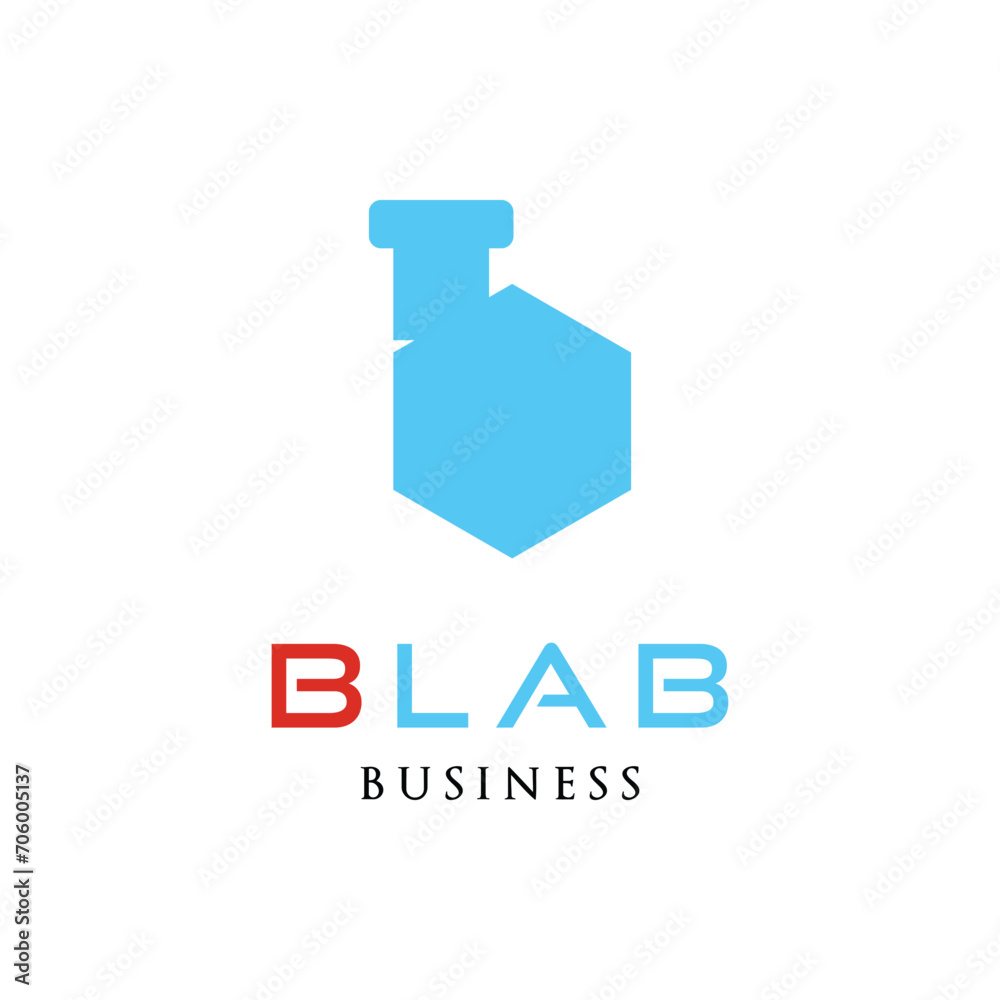 Initial Letter B Laboratory Icon Logo Design Template Initial Letter B Laboratory Icon Logo Design Template
