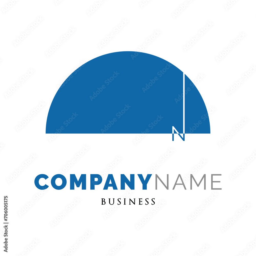 Initial Letter N Icon Logo Design Template