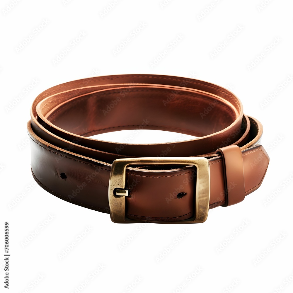 Classic Leather Belt, an Elegant Fashion Accessory, in Brown and Black isolated on white Classic Leather Belt, an Elegant Fashion Accessory, in Brown and Black isolated on white
