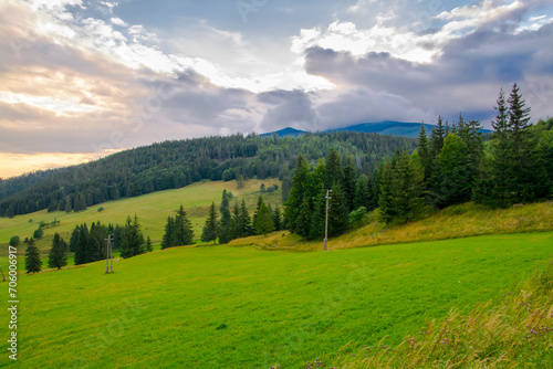 Landscape of Tatra Mountain near Telgart Puste Pole