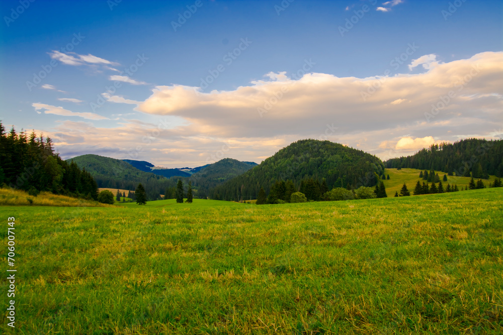 Fototapeta premium Landscape of Tatra Mountain near Telgart Puste Pole