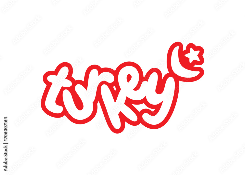 turkey word and moon star turkey word and moon star
