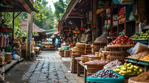 Vibrant Traditional Market in Indonesia: A Tapestry of Local Products and Cultural Delights © wahyu