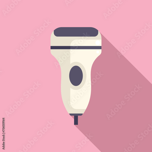 Sonograph device icon flat vector. Medical ultra sound. Test examination