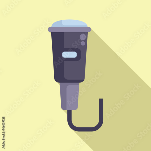 Ultra sound device icon flat vector. Ultrasonic diagnosis. Doctor woman pregnant
